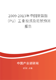 2009-2013年中國聚氨酯（PU）工業(yè)投資及前景預(yù)測報告