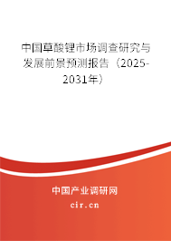 中國草酸鋰市場(chǎng)調(diào)查研究與發(fā)展前景預(yù)測(cè)報(bào)告（2025-2031年）