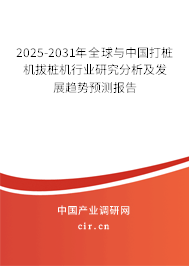 2025-2031年全球與中國打樁機(jī)拔樁機(jī)行業(yè)研究分析及發(fā)展趨勢預(yù)測報(bào)告