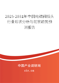 2025-2031年中國電磁閥插頭行業(yè)現(xiàn)狀分析與前景趨勢預測報告
