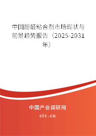 中國酚醛粘合劑市場現(xiàn)狀與前景趨勢報告（2025-2031年）