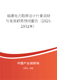 福建電力勘察設計行業(yè)調研與發(fā)展趨勢預測報告（2025-2031年）