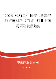 2025-2031年中國(guó)聚合物基導(dǎo)熱界面材料（TIM）行業(yè)全面調(diào)研及發(fā)展趨勢(shì)