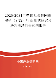 2025-2031年中國社會性網(wǎng)絡(luò)服務(wù)（SNS）行業(yè)現(xiàn)狀研究分析及市場前景預(yù)測報告