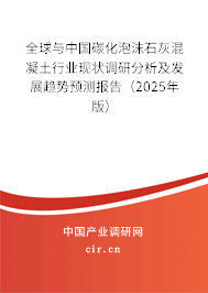 全球與中國碳化泡沫石灰混凝土行業(yè)現(xiàn)狀調(diào)研分析及發(fā)展趨勢預(yù)測報告（2025年版）