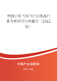 中國(guó)小型飛機(jī)飛行訓(xùn)練器行業(yè)專項(xiàng)研究分析報(bào)告（2012版）