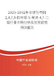2025-2031年全球與中國2,4,7,9-四甲基-5-癸炔-4,7-二醇行業(yè)市場分析及前景趨勢預(yù)測報(bào)告