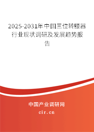 2025-2031年中國三位轉(zhuǎn)腰器行業(yè)現(xiàn)狀調(diào)研及發(fā)展趨勢報(bào)告