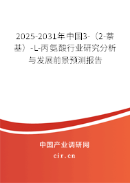 2025-2031年中國3-（2-萘基）-L-丙氨酸行業(yè)研究分析與發(fā)展前景預(yù)測報(bào)告