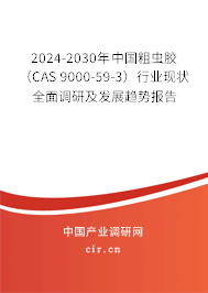 2024-2030年中國粗蟲膠（CAS 9000-59-3）行業(yè)現(xiàn)狀全面調(diào)研及發(fā)展趨勢報告
