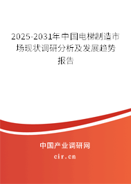 2025-2031年中國(guó)電梯制造市場(chǎng)現(xiàn)狀調(diào)研分析及發(fā)展趨勢(shì)報(bào)告