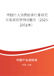 中國個(gè)人消費(fèi)信貸行業(yè)研究與發(fā)展前景預(yù)測報(bào)告（2025-2031年）