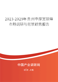 2023-2029年貴州中厚寬鋼帶市場調(diào)研與前景趨勢報(bào)告