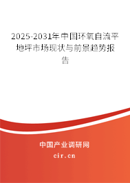 2025-2031年中國環(huán)氧自流平地坪市場現(xiàn)狀與前景趨勢報告