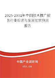 2025-2031年中國技術推廣服務行業(yè)現狀與發(fā)展前景預測報告
