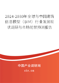 2024-2030年全球與中國建筑信息模型（BIM）行業(yè)發(fā)展現(xiàn)狀調研與市場前景預測報告