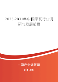2025-2031年中國平瓦行業(yè)調(diào)研與發(fā)展前景