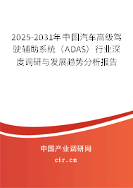 2025-2031年中國(guó)汽車(chē)高級(jí)駕駛輔助系統(tǒng)（ADAS）行業(yè)深度調(diào)研與發(fā)展趨勢(shì)分析報(bào)告