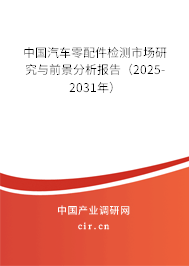 中國汽車零配件檢測市場研究與前景分析報(bào)告（2025-2031年）