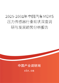 2025-2031年中國汽車MEMS壓力傳感器行業(yè)現(xiàn)狀深度調研與發(fā)展趨勢分析報告