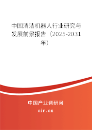 中國清潔機器人行業(yè)研究與發(fā)展前景報告（2025-2031年）