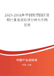 2025-2031年中國(guó)智慧園區(qū)管理行業(yè)發(fā)展現(xiàn)狀分析與市場(chǎng)前景