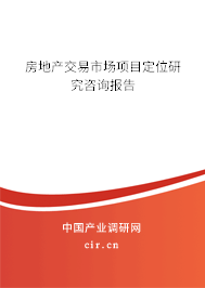 房地產(chǎn)交易市場項(xiàng)目定位研究咨詢報(bào)告