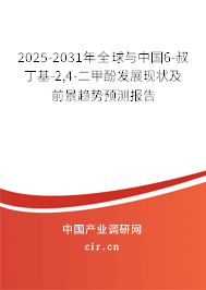 2025-2031年全球與中國6-叔丁基-2,4-二甲酚發(fā)展現(xiàn)狀及前景趨勢預測報告