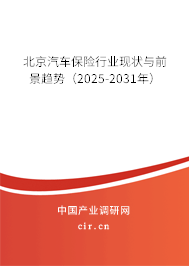 北京汽車(chē)保險(xiǎn)行業(yè)現(xiàn)狀與前景趨勢(shì)（2025-2031年）