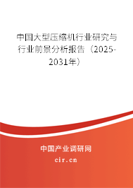 中國大型壓縮機行業(yè)研究與行業(yè)前景分析報告（2025-2031年）