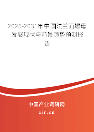 2025-2031年中國法蘭面螺母發(fā)展現(xiàn)狀與前景趨勢預測報告