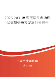 2025-2031年高壓插頭市場現(xiàn)狀調(diào)研分析及發(fā)展前景報告