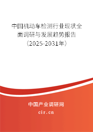 中國機動車檢測行業(yè)現(xiàn)狀全面調(diào)研與發(fā)展趨勢報告（2025-2031年）