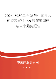 2024-2030年全球與中國介入神經(jīng)裝置行業(yè)發(fā)展深度調(diào)研與未來趨勢報告