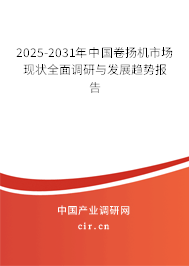 2025-2031年中國卷揚(yáng)機(jī)市場現(xiàn)狀全面調(diào)研與發(fā)展趨勢(shì)報(bào)告