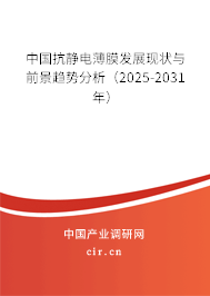 中國抗靜電薄膜發(fā)展現(xiàn)狀與前景趨勢分析（2025-2031年）