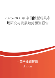 2025-2031年中國模型玩具市場研究與發(fā)展趨勢預(yù)測報告