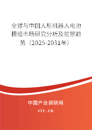 全球與中國人形機器人電池模組市場研究分析及前景趨勢（2025-2031年）