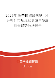 2025年版中國碳酸氫鈉（小蘇打）市場現(xiàn)狀調(diào)研與發(fā)展前景趨勢分析報告