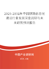 2024-2030年中國(guó)鐵路信息化建設(shè)行業(yè)發(fā)展深度調(diào)研與未來(lái)趨勢(shì)預(yù)測(cè)報(bào)告