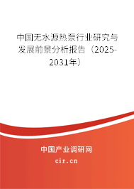 中國無水源熱泵行業(yè)研究與發(fā)展前景分析報告（2025-2031年）
