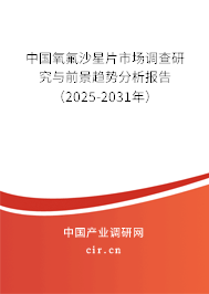 中國氧氟沙星片市場調(diào)查研究與前景趨勢分析報告（2025-2031年）