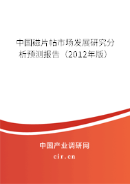中國(guó)磁片帖市場(chǎng)發(fā)展研究分析預(yù)測(cè)報(bào)告（2012年版）