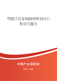 中國(guó)注射穿刺器械項(xiàng)目可行性研究報(bào)告