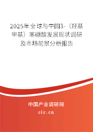 2025年全球與中國(guó)3-（羥基甲基）苯硼酸發(fā)展現(xiàn)狀調(diào)研及市場(chǎng)前景分析報(bào)告