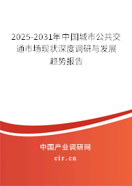 2025-2031年中國城市公共交通市場現(xiàn)狀深度調研與發(fā)展趨勢報告