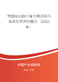 中國電動自行車市場調研與發(fā)展前景預測報告（2025年）