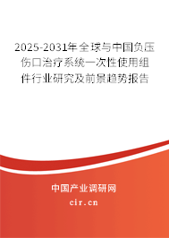 2025-2031年全球與中國負壓傷口治療系統(tǒng)一次性使用組件行業(yè)研究及前景趨勢報告