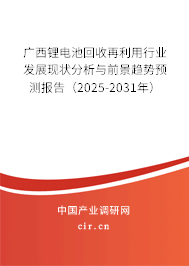 廣西鋰電池回收再利用行業(yè)發(fā)展現(xiàn)狀分析與前景趨勢(shì)預(yù)測(cè)報(bào)告（2025-2031年）
