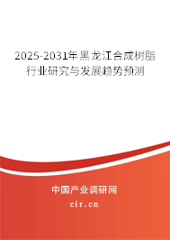 2025-2031年黑龍江合成樹(shù)脂行業(yè)研究與發(fā)展趨勢(shì)預(yù)測(cè)